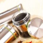 Stainless Steel Plated Glass Kitchen Container - Image 4
