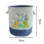 Folding Laundry Basket Bucket Organizer for Clothes Toys Dinosaur B - Image 4
