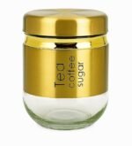 400ML Glass Food Storage Container with Stainless Steel Cover gold - Image 5