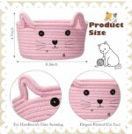 Cotton Small Cat With Face Basket - Image 4