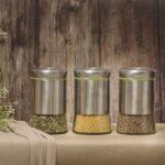 Stainless Steel Plated Glass Kitchen Container - Image 8
