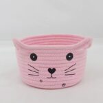 Cotton Small Cat With Face Basket