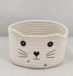 Cotton Small Cat With Face Basket - Image 6