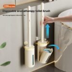 Toilet Brush with Long Handle, Wall-Mounted, Disposable Brush - Image 4