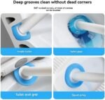 Toilet Brush with Long Handle, Wall-Mounted, Disposable Brush - Image 3