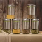 Stainless Steel Plated Glass Kitchen Container - Image 2