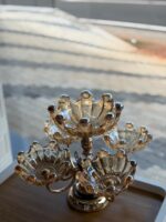 5-Bowl Rotating Amber Glass Server - Image 2