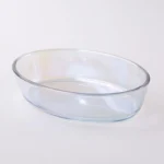 Minimalist crystal-clear Glass Oval Dish ( 700 ml ) - Image 4