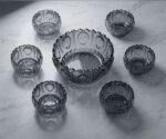Smoked Glass Serving Bowl Set