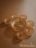 Amber Glass Serving Bowl Set - Image 5