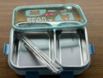 Bear Family Stainless Steel Lunch Box - 2 Compartments - Image 2