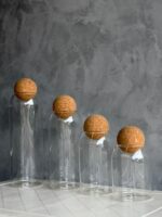 Glass Storage Jars with Cork Ball Lid Set of 4 Sizes - Image 3