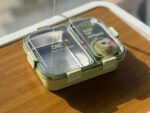 2-Compartment Steel Lunch Box with Sauce Cup - Image 3