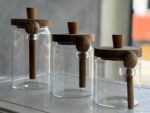 Glass Storage Jars with Wood Lid & Spoon - Set of 3 - Image 6