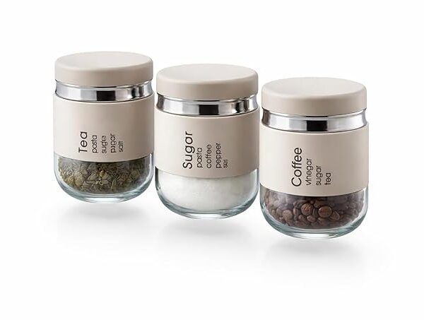 Tea Coffee Sugar Containers Set