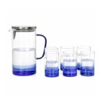 Glass Water Jug with 6 Drinking Glasses Set - Image 6