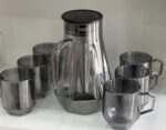 7-Pcs/Set Glass Pitcher with 6 Glasses Tumbler Cups