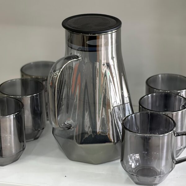 7-Pcs/Set Glass Pitcher with 6 Glasses Tumbler Cups