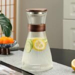7-Pcs/Set Ribbed Glass with 6 Glasses Airtight Water Jug - Image 3