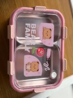Bear Family Stainless Steel Lunch Box - 2 Compartments - Image 9