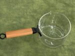 Glass Chai Pan with Wood Handle - Gold Heart Lid - Image 6