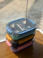 2-Compartment SUS304 Steel Lunch Box - Image 2