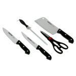6-Piece Kitchen Knife Set with Wooden Chopping Board - Image 2