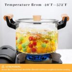 Clear Glass Pot with Wooden Handle - Image 4