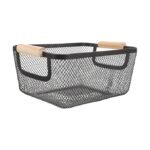 Storage Basket with Wood Handle