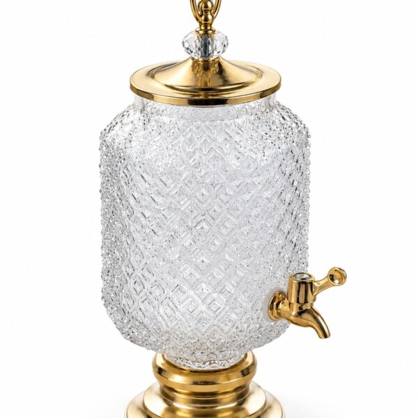 Juice Dispenser with Gold Stand & Tap - 4L