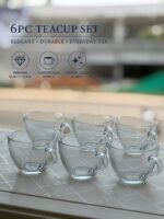 Reusable Drinking Transparent Glasses (Pack of 6 Pcs)