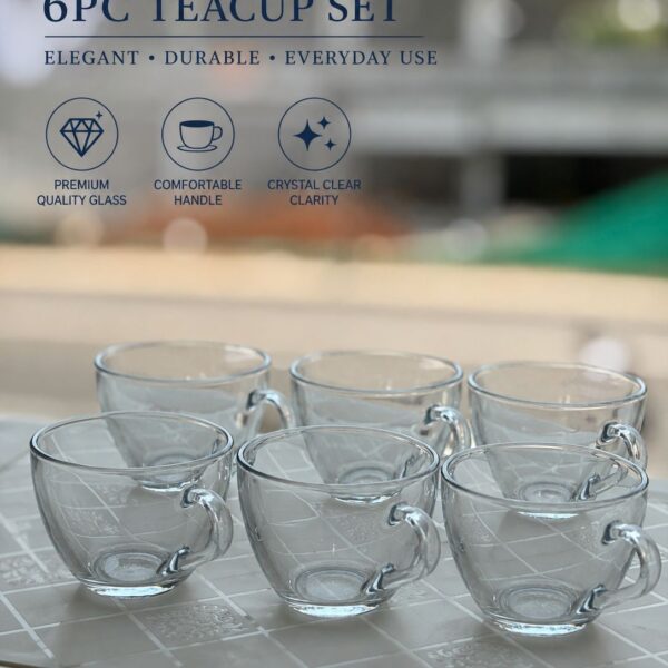 Reusable Drinking Transparent Glasses (Pack of 6 Pcs)