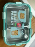 Bear Family Stainless Steel Lunch Box - 2 Compartments - Image 8