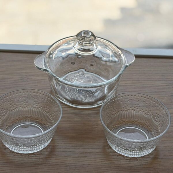 3-Piece Glass Casserole Set with Serving Bowls