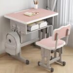 Kids Height-Adjustable Study Table & Chair Set - Blue - Image 3