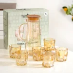 Amber Glass Jug And Tumbler Set - Image 7