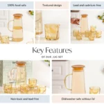 Amber Glass Jug And Tumbler Set - Image 5