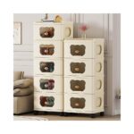 Kids Storage Drawer Unit on Wheels - Bear Design - Image 4