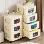 Kids Storage Drawer Unit on Wheels - Bear Design - Image 5