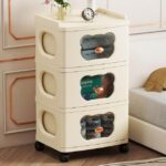 Kids Storage Drawer Unit on Wheels - Bear Design