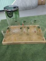 Jug with 6 Glasses and Serving Tray Set