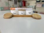 Storage with Bamboo tray 3pc set