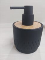 Stylish Soap Dispenser with Wooden Top - Image 4
