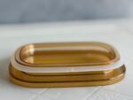 Glass Storage Jar with Airtight Gold-Tone Lid - 1000 ML - Image 2