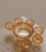 Amber Glass Serving Bowl Set - Image 4