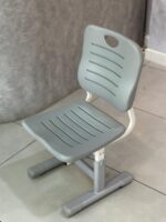 Kids School Desk & Chair Set with Storage - Grey - Image 2