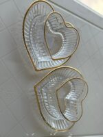 Glass Heart-shaped Candy Bowl & Dish Set (Pack of 6 Pcs)