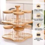 Rotating Glass Jar Set with Wooden Stand - Image 6