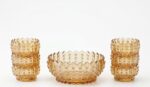 Amber Glass Serving Bowl Set - Image 3