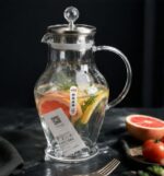 1.7 Ltr Clear Water Jug with Lid & Handle (White) - Image 5